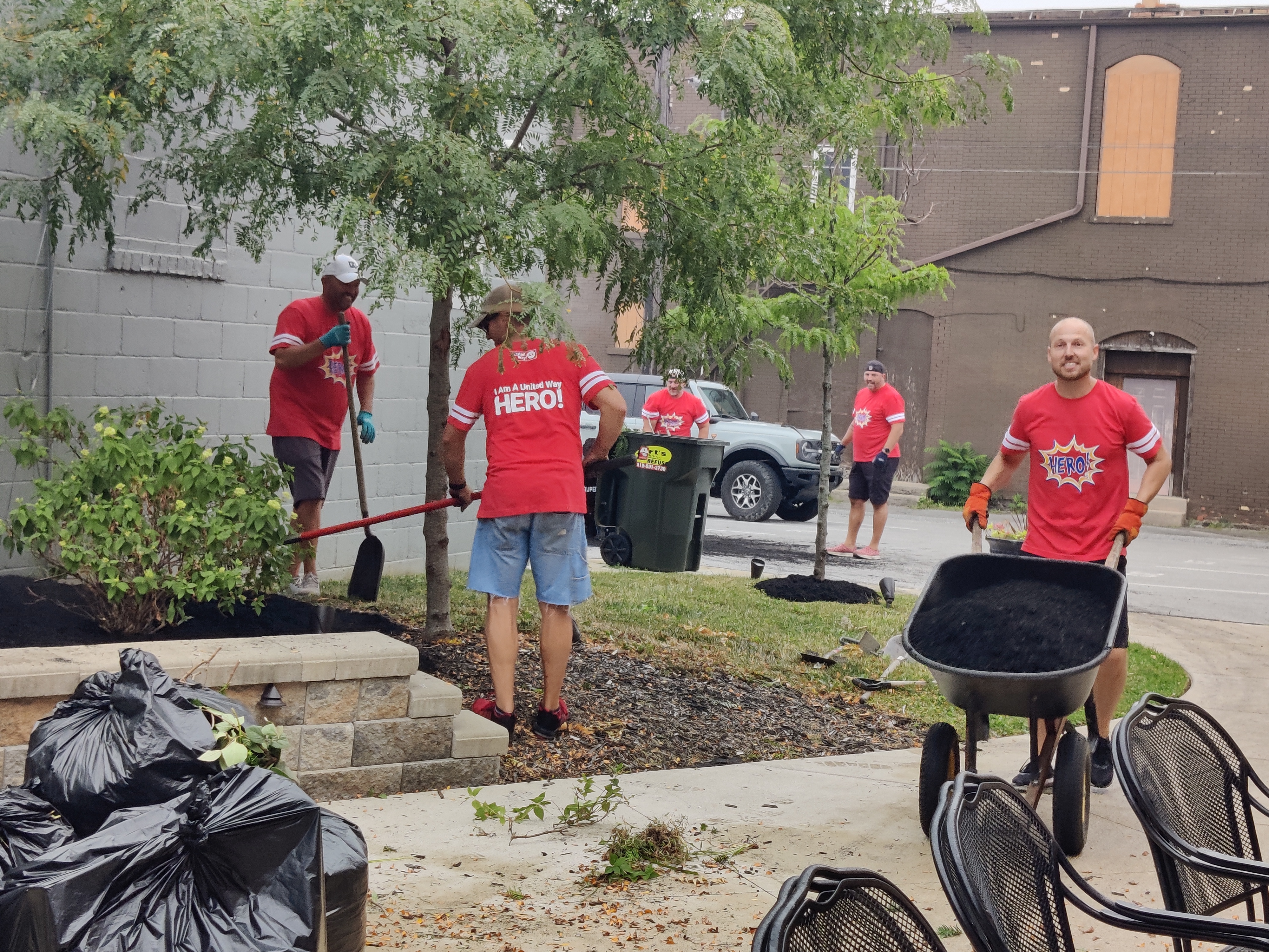 men landscaping